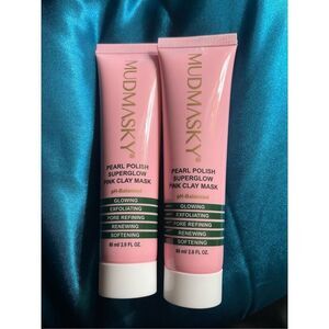 2 Pearl Polish Superglow Pink Clay Masks